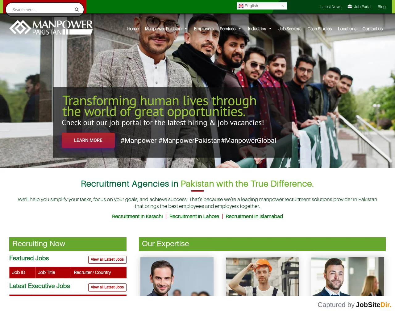 Manpower Pakistan screenshot Manpower Pakistan website screenshot