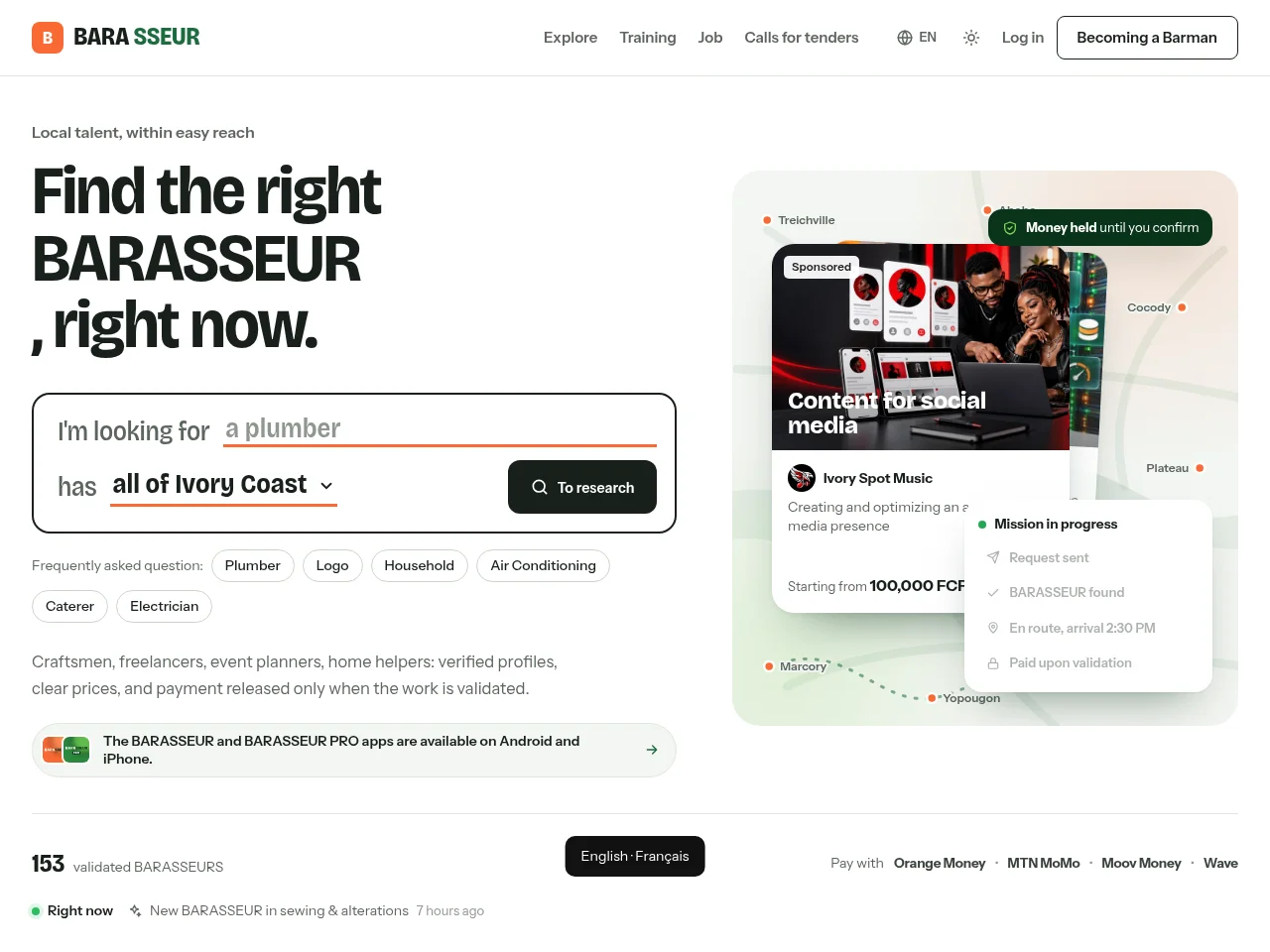BARASSEUR website screenshot