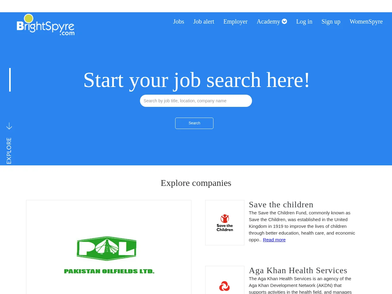 BrightSpyre website screenshot