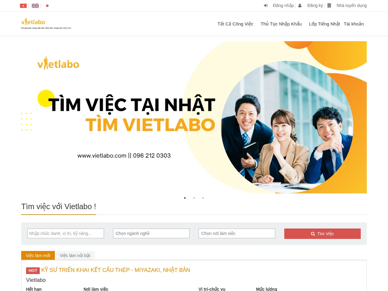Việt La Bo website screenshot