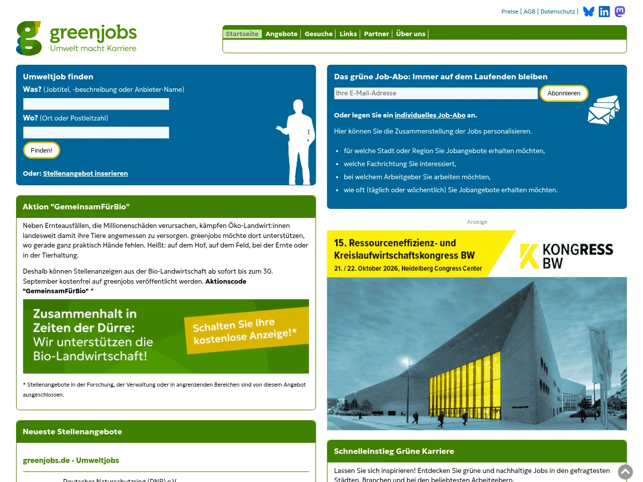 greenjobs website screenshot