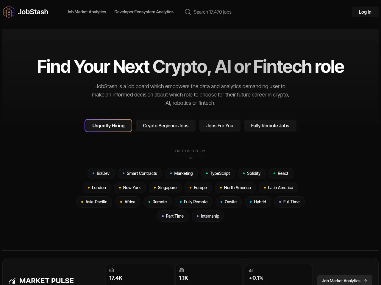 JobStash website screenshot