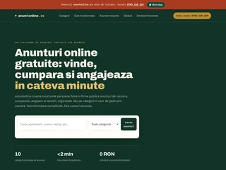 Anunturi Online Gratuite Romania platform preview