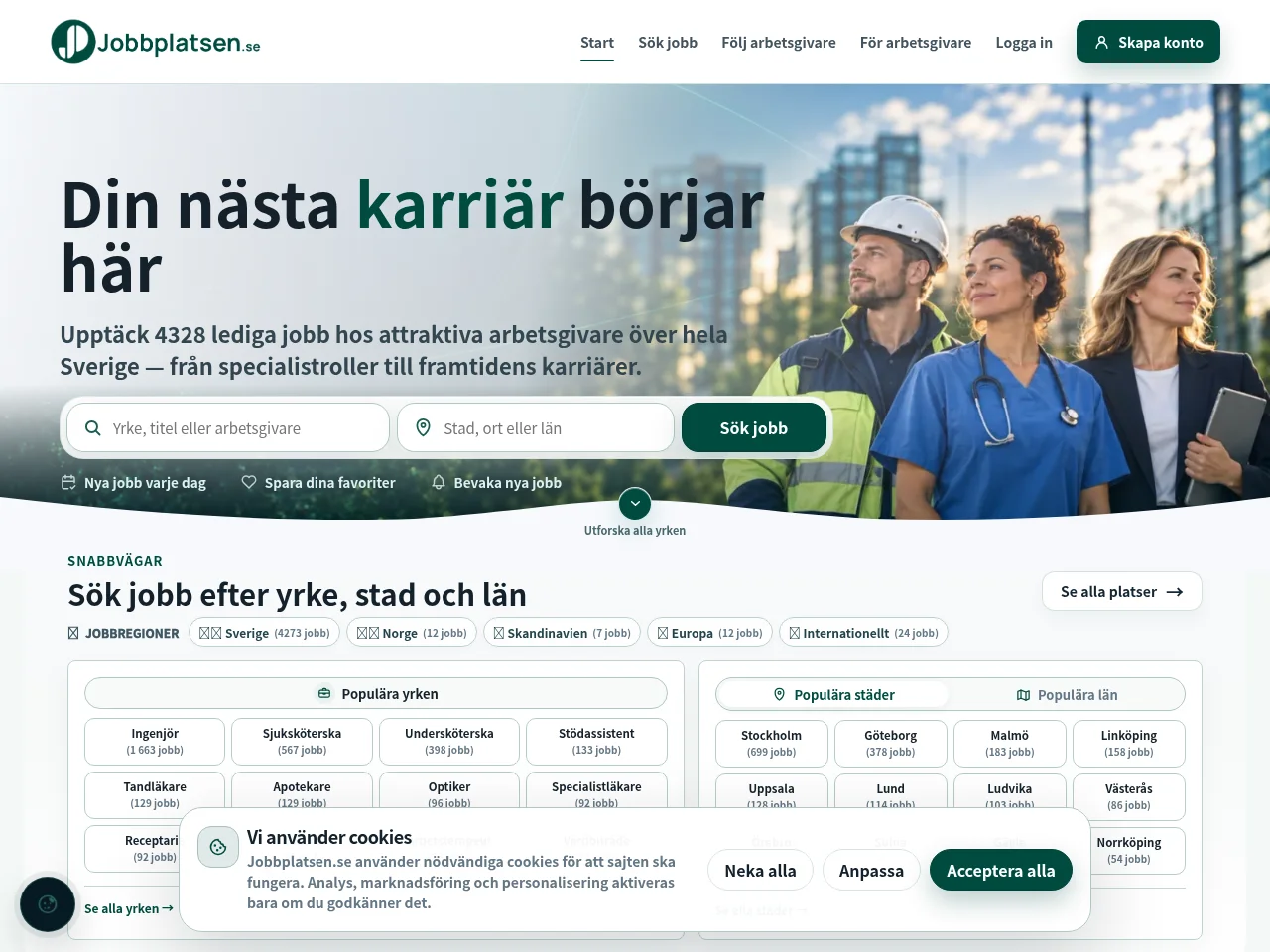 Jobbplatsen website screenshot