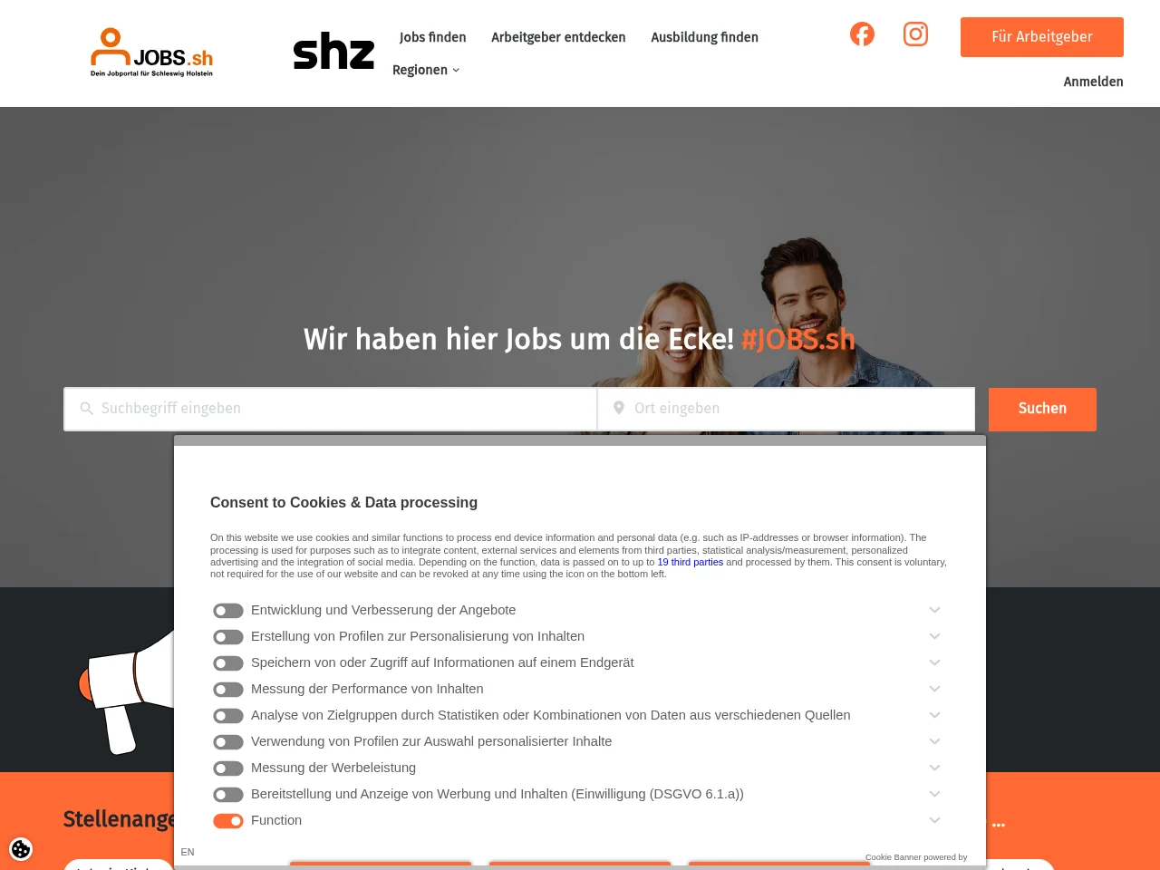JOBS website screenshot