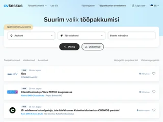 CV Keskus platform preview
