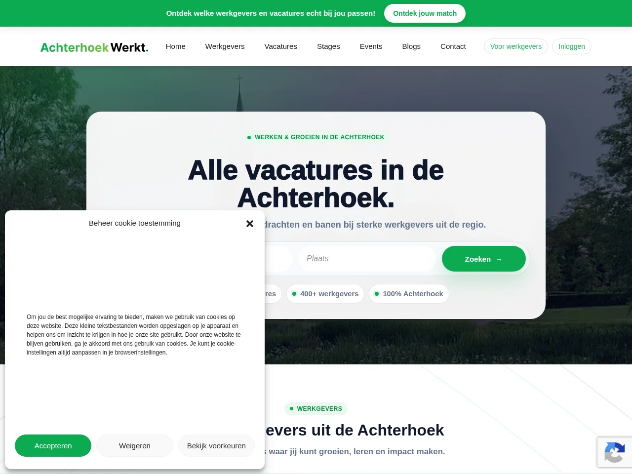 AchterhoekWerkt website screenshot