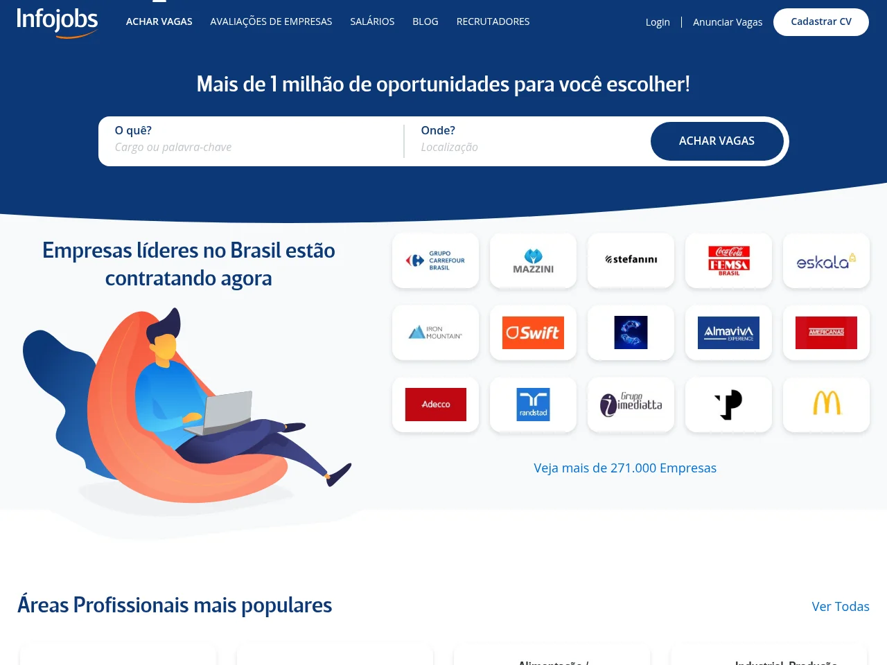 Infojobs Brasil website screenshot