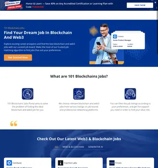 101 Blockchains Jobs platform preview
