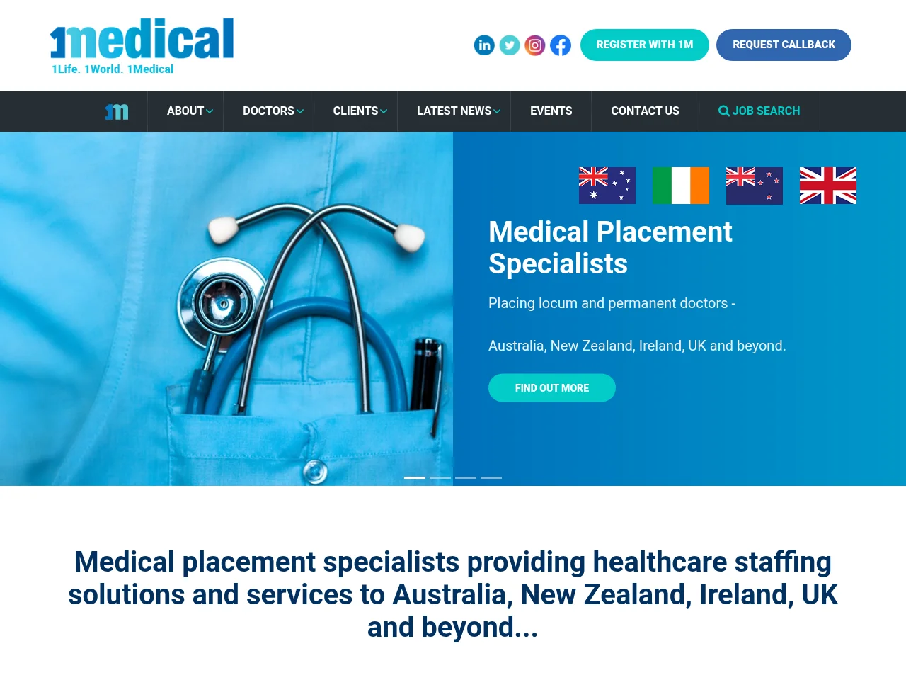 1Medical website screenshot
