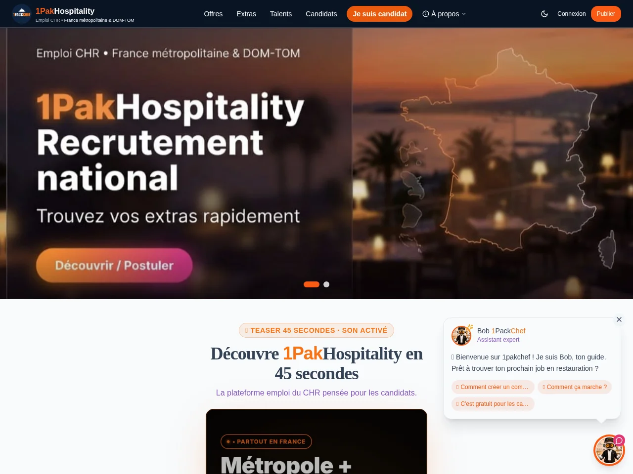 1PakHospitality screenshot 1PakHospitality job board platform screenshot showing job search interface