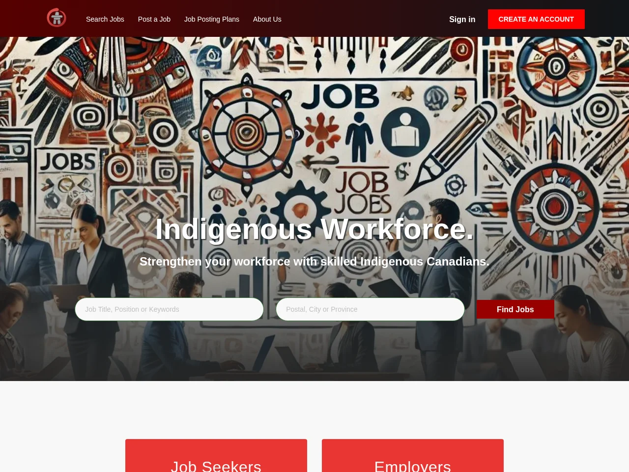 AboriginalWorkforce.ca screenshot AboriginalWorkforce.ca job board platform screenshot showing job search interface