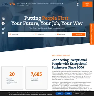 Abrivia Recruitment Specialists platform preview