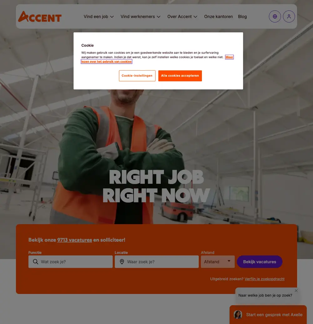 Accent Jobs screenshot Accent Jobs job board platform screenshot showing job search interface