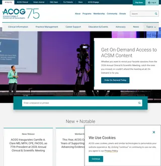 American College of Obstetricians and Gynecologists platform preview