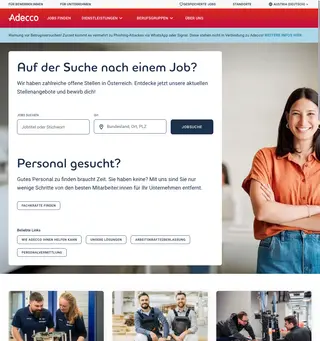 Adecco Österreich platform preview