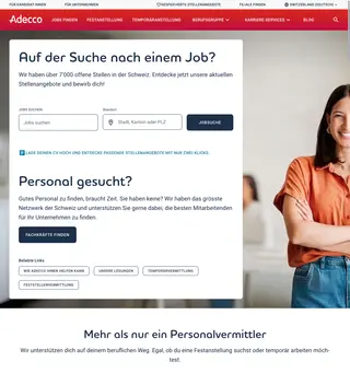 Adecco Schweiz platform preview