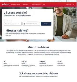 Adecco Chile platform preview