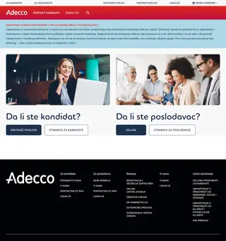 Adecco Srbija platform preview
