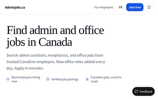 Adminjobs.ca screenshot preview