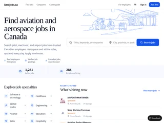 Aerojobs.ca screenshot preview Aerojobs.ca screenshot preview
