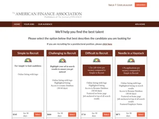 AFA Careers in Finance and Economics screenshot preview