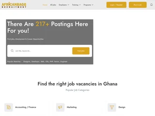 African Bagg Recruitment platform preview African Bagg Recruitment platform preview