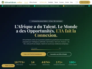 AfricanTalents.online platform preview