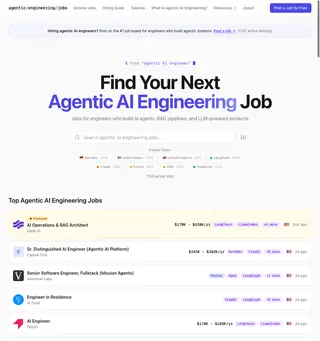 Agentic AI Engineering Jobs platform preview