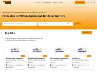 Agenturjobs.de platform preview Agenturjobs.de platform preview
