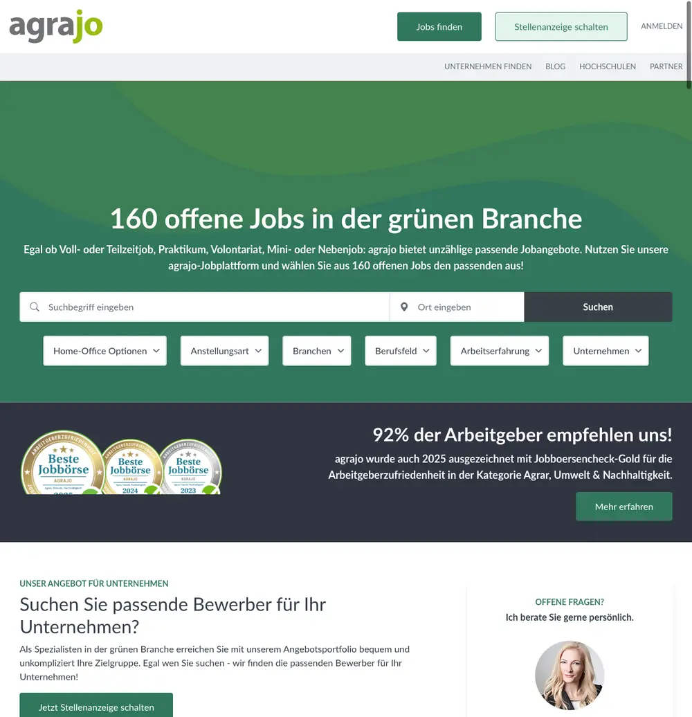 agrajo screenshot agrajo job board platform screenshot showing job search interface