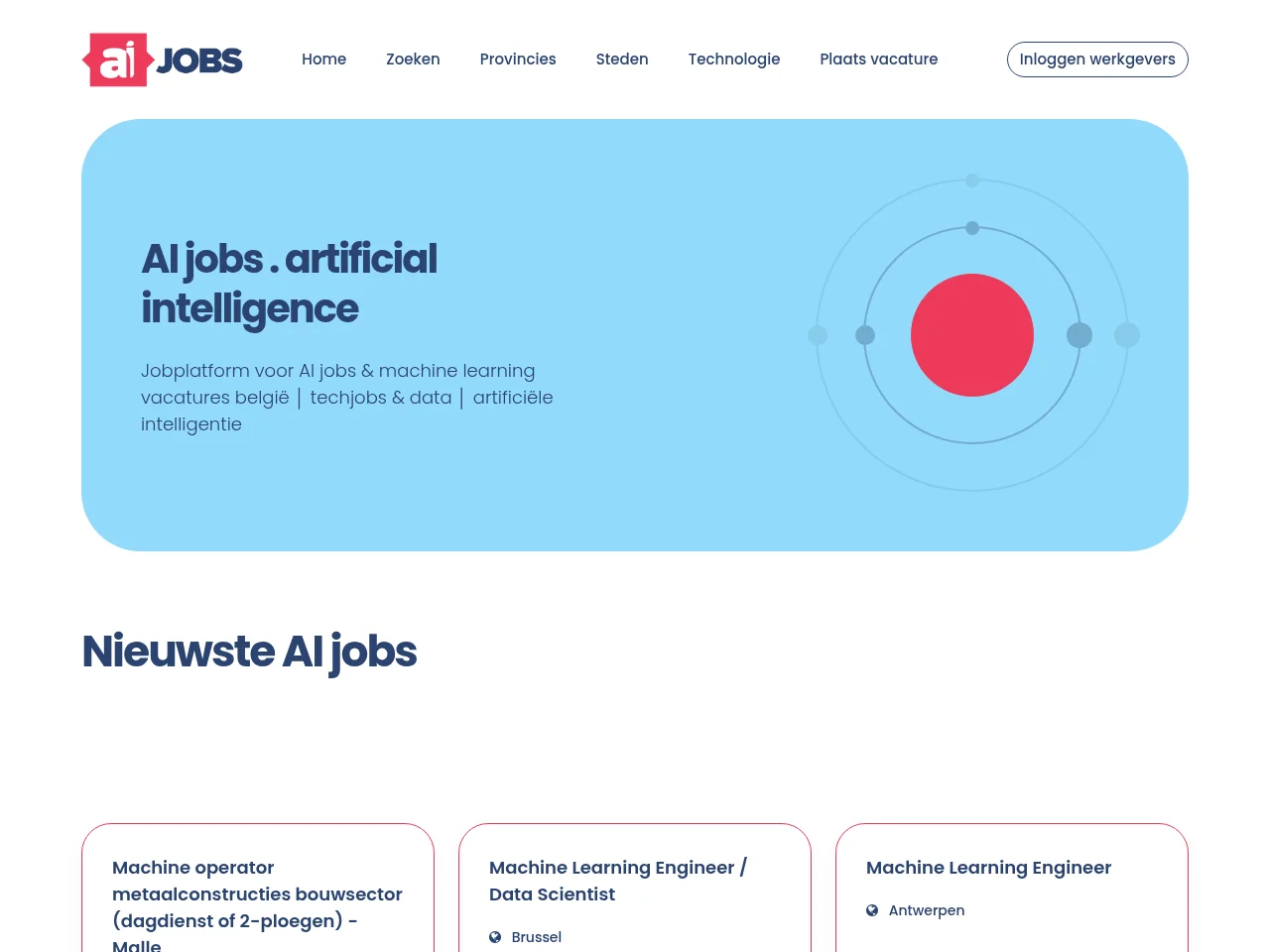AI JOBS screenshot AI JOBS job board platform screenshot showing job search interface