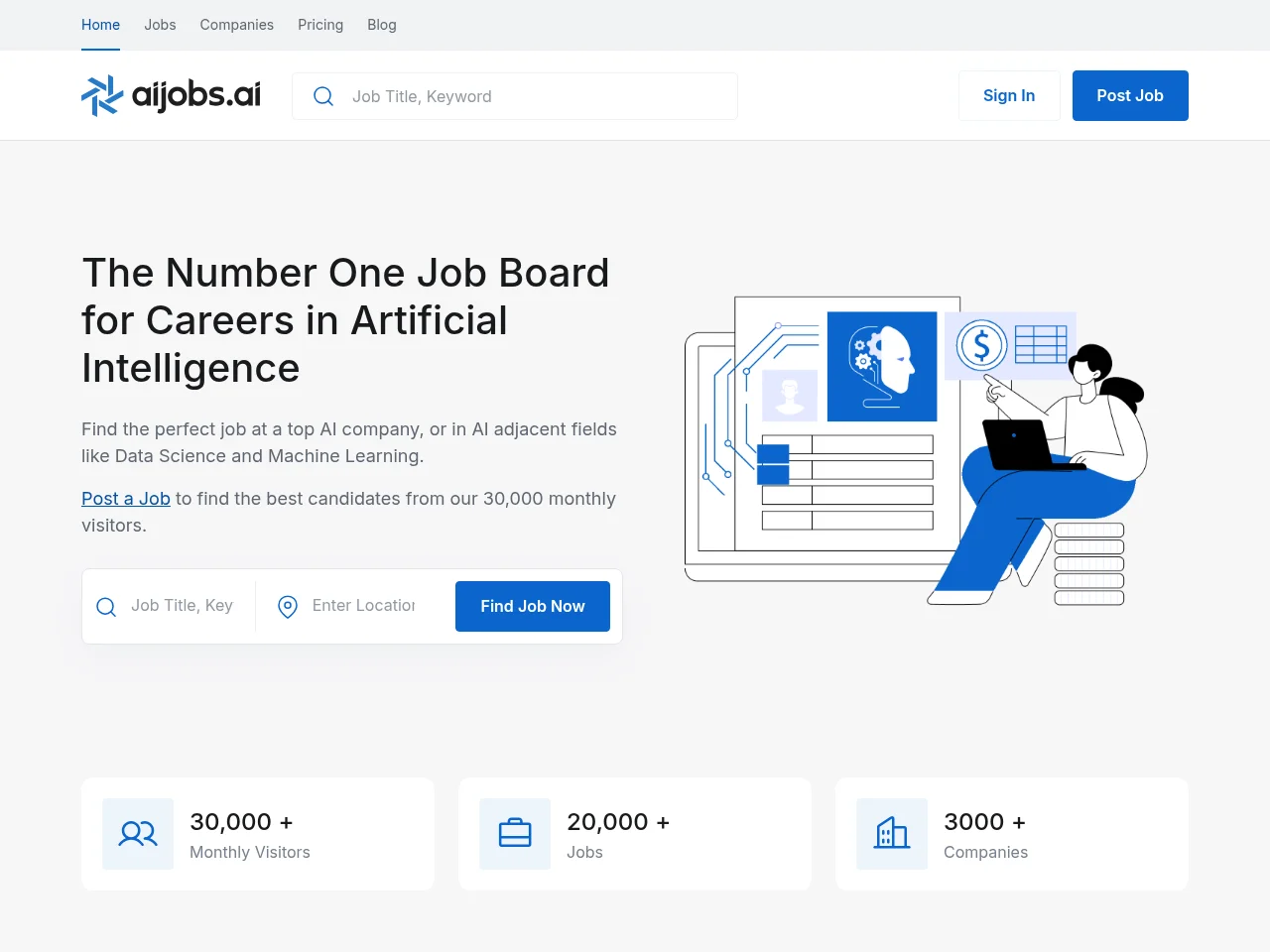 AIJobs.ai screenshot AIJobs.ai job board platform screenshot showing job search interface
