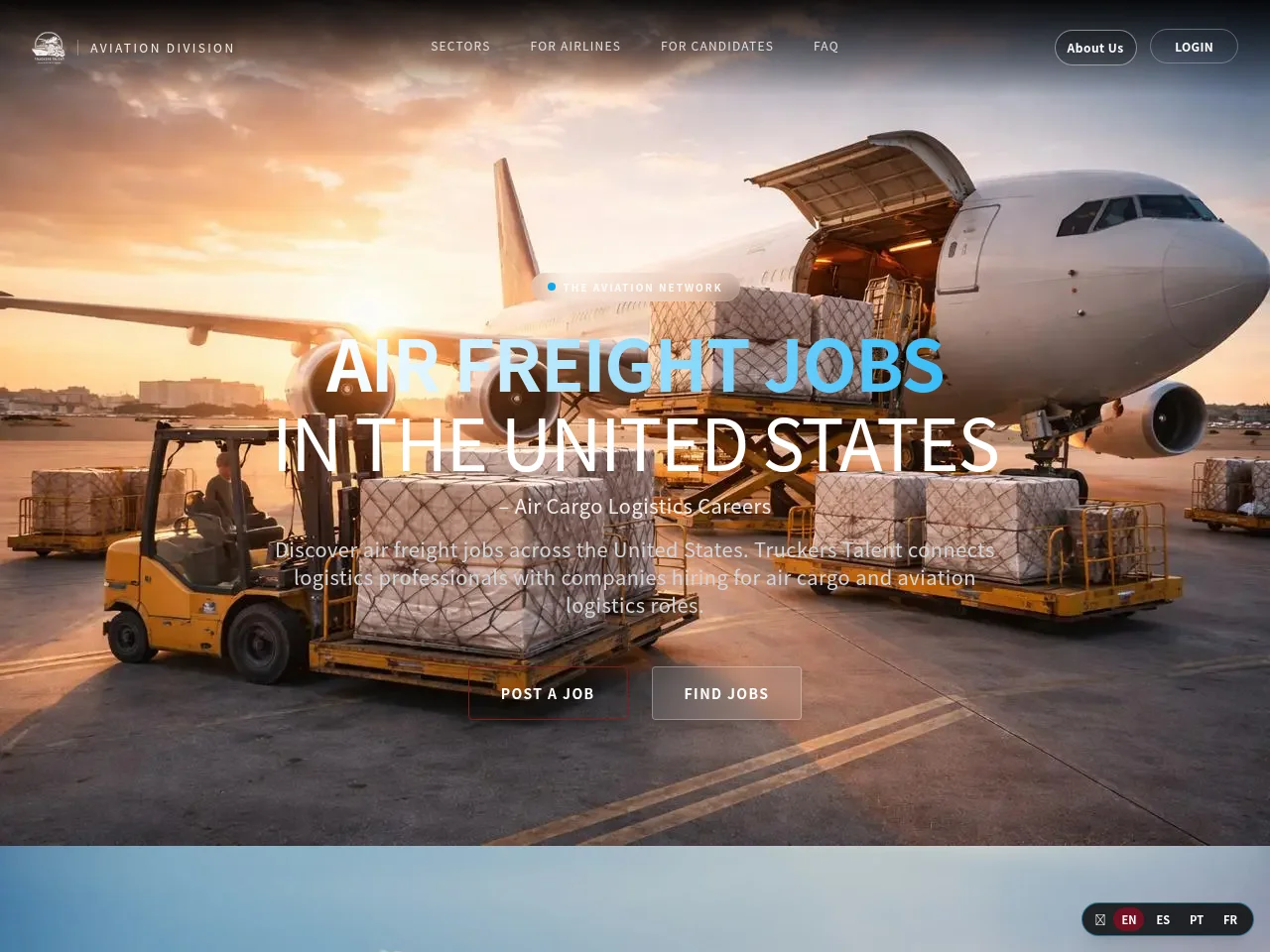 Truckers Talent Air website screenshot