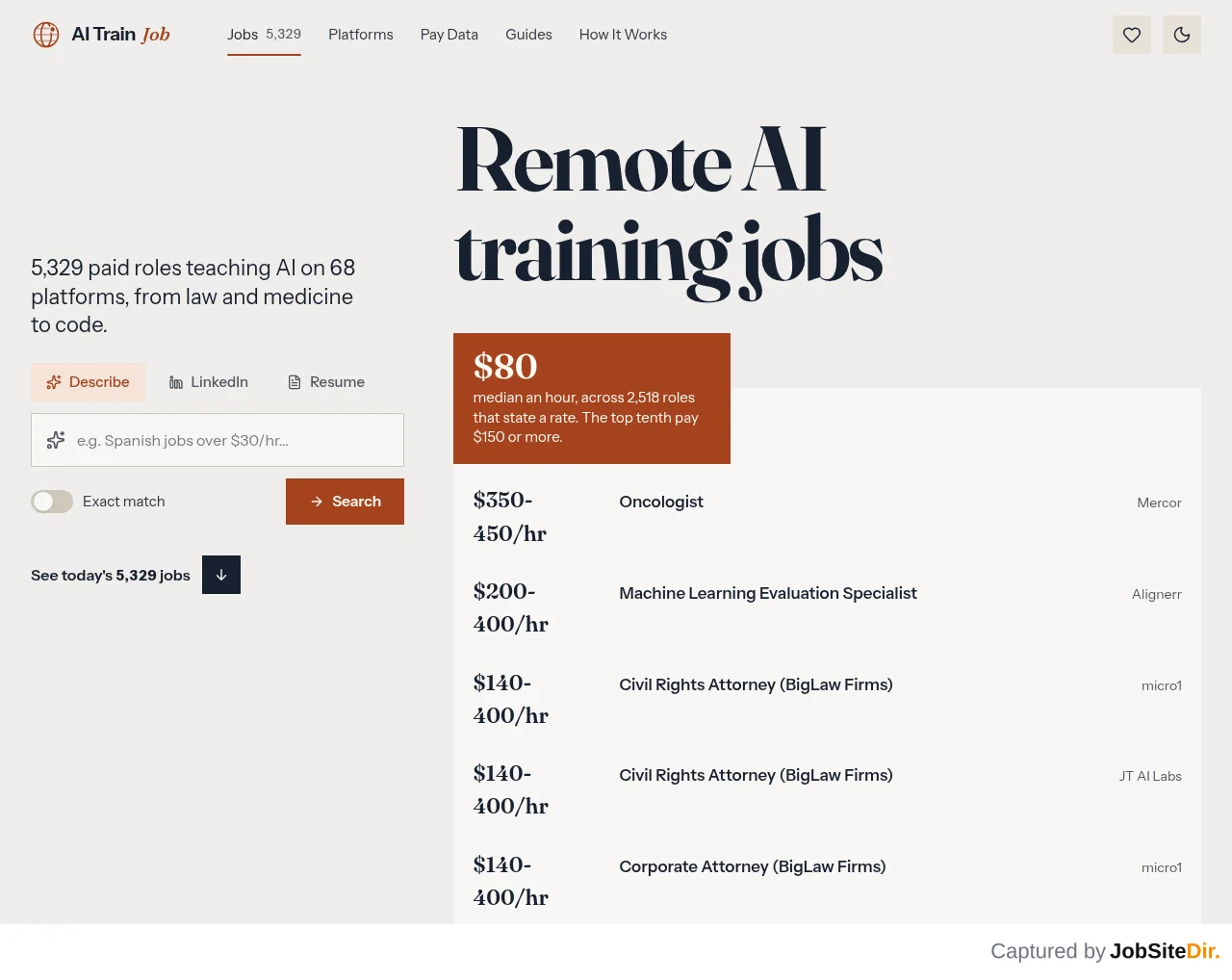 AI Train Job screenshot AI Train Job website screenshot