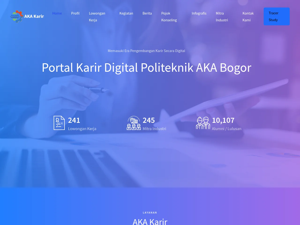 AKA Karir screenshot AKA Karir website screenshot