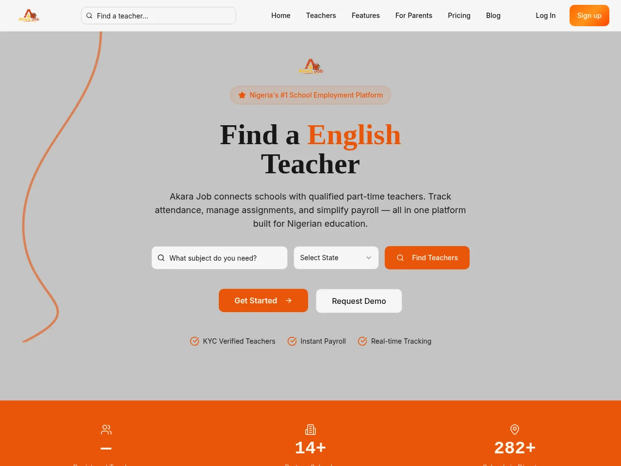 Akara Job screenshot Akara Job job board platform screenshot showing job search interface