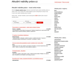 Aktuální nabídka práce.cz screenshot preview