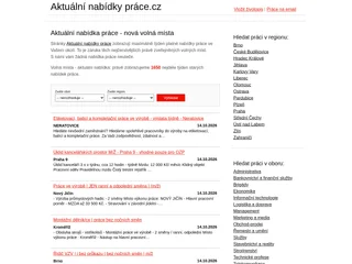 Aktuální nabídka práce.cz platform preview