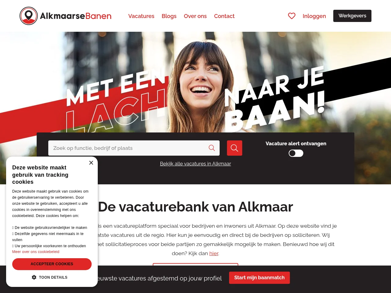 AlkmaarseBanen screenshot AlkmaarseBanen job board platform screenshot showing job search interface