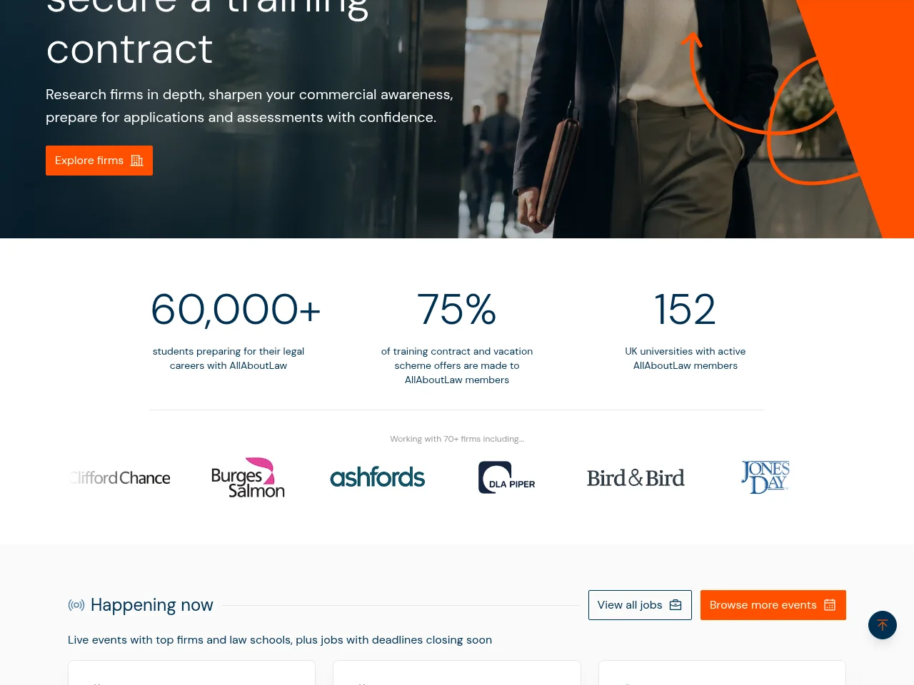 AllAboutLaw screenshot AllAboutLaw job board platform screenshot showing job search interface