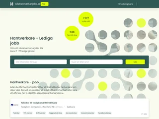 Allahantverkarjobb.se screenshot preview Allahantverkarjobb.se screenshot preview