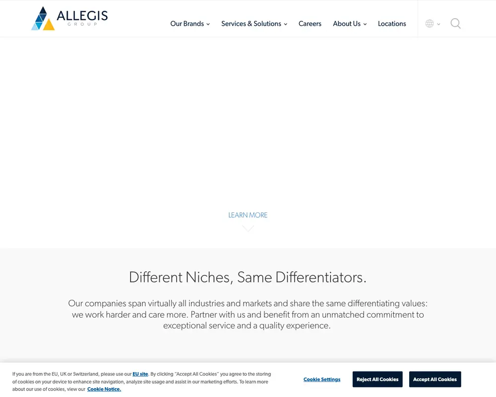 Allegis Group job board platform screenshot showing job search interface