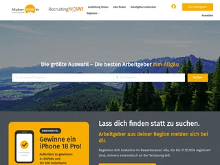 AllgäuerJOBS platform preview AllgäuerJOBS platform preview