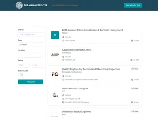 Alliance Center Green Jobs Board screenshot preview Alliance Center Green Jobs Board screenshot preview