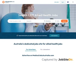 Allied Health Jobs Australia platform preview