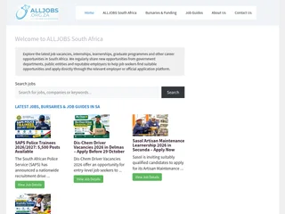 ALLJOBS South Africa platform preview ALLJOBS South Africa platform preview