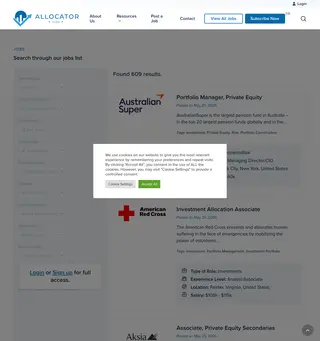 Allocator Jobs platform preview Allocator Jobs platform preview