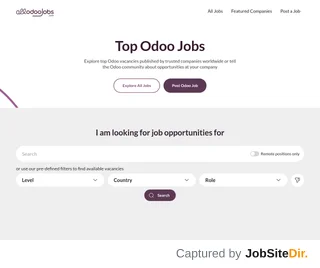 All Odoo Jobs platform preview