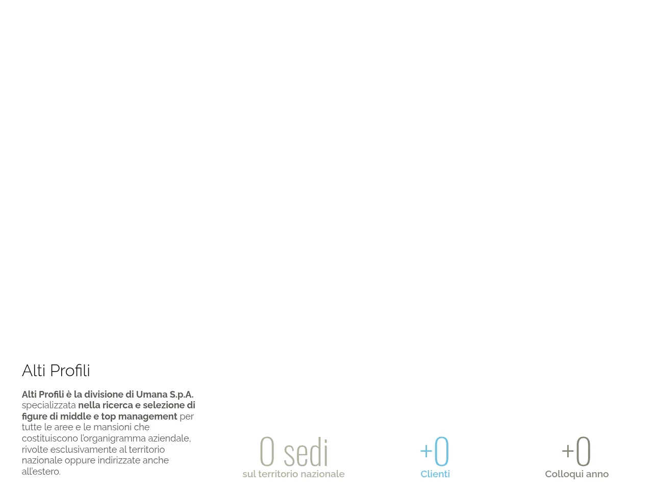 Alti Profili by Umana job board platform screenshot showing job search interface